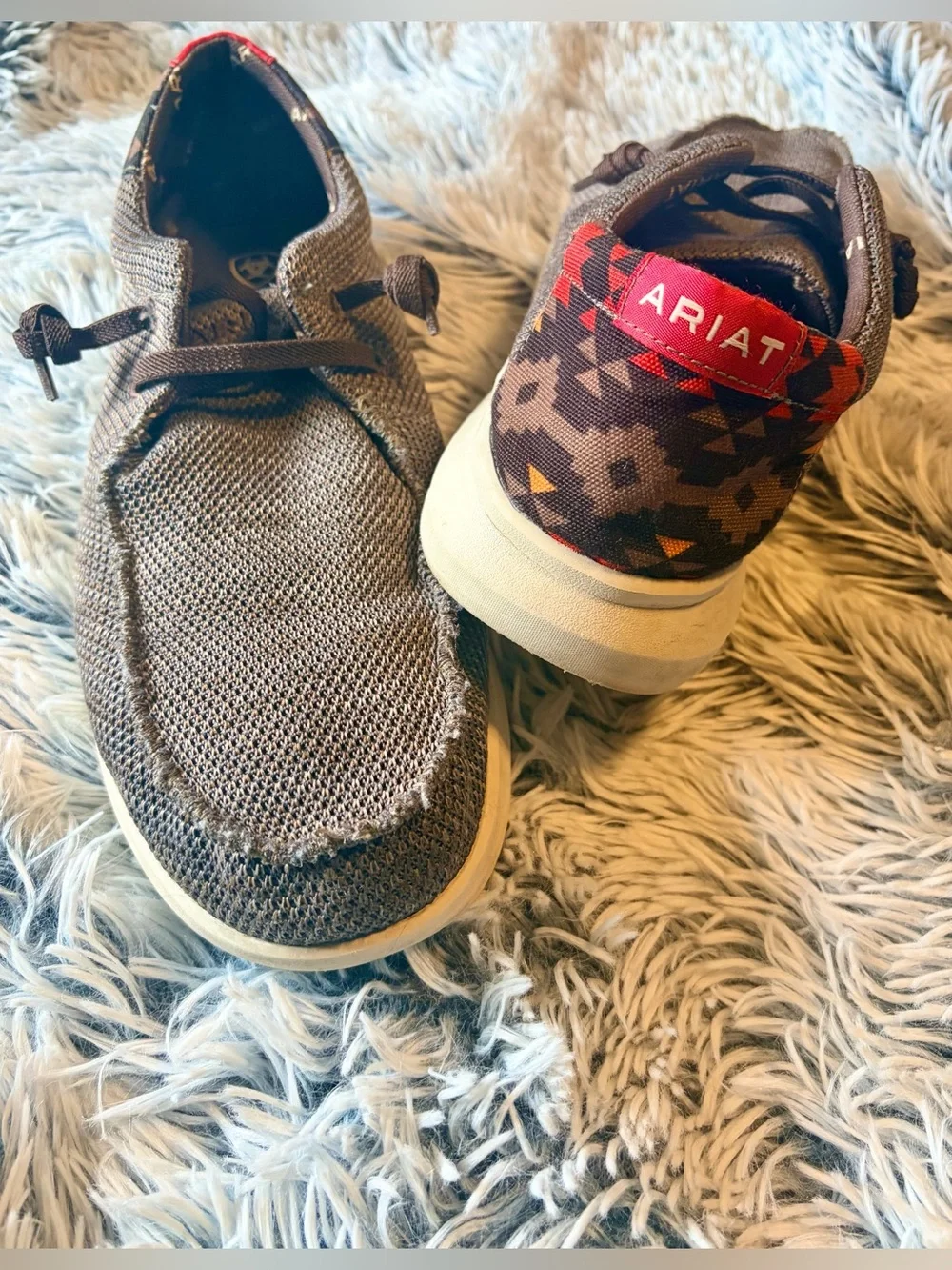 Ariat Hilo Stretch Lace Heathered Brown/Red Aztec Print